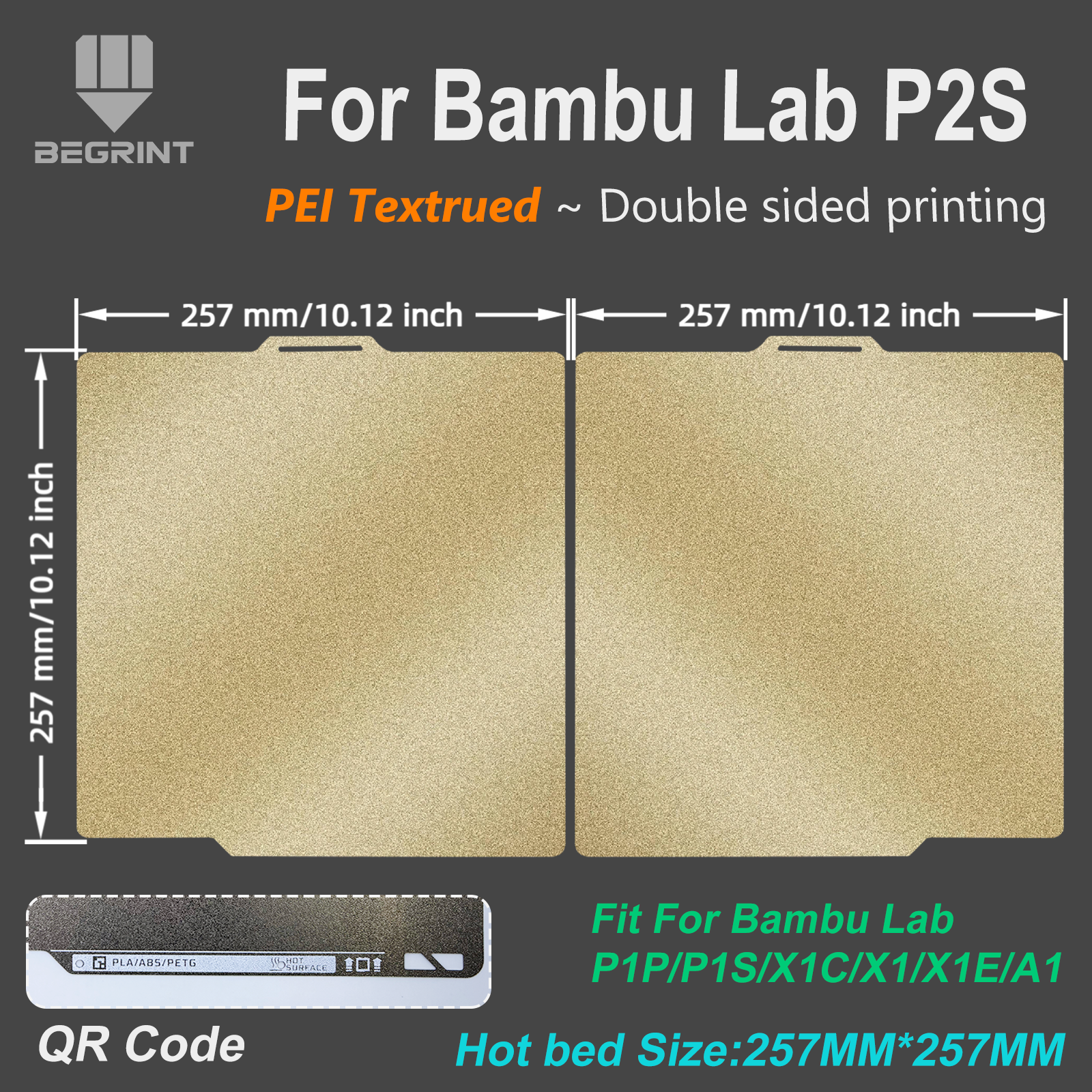 3D Printing Qr Codes - For Bambu Lab P2S PEI Textured