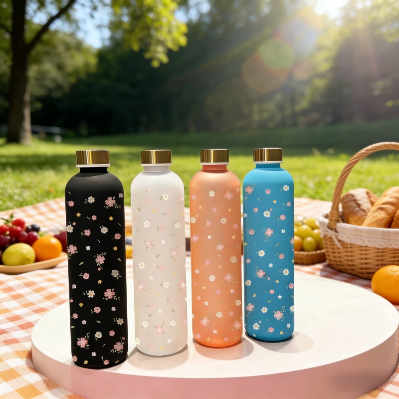 3D Printing Designing - 3D Printed Floral Pattern Water Bottle