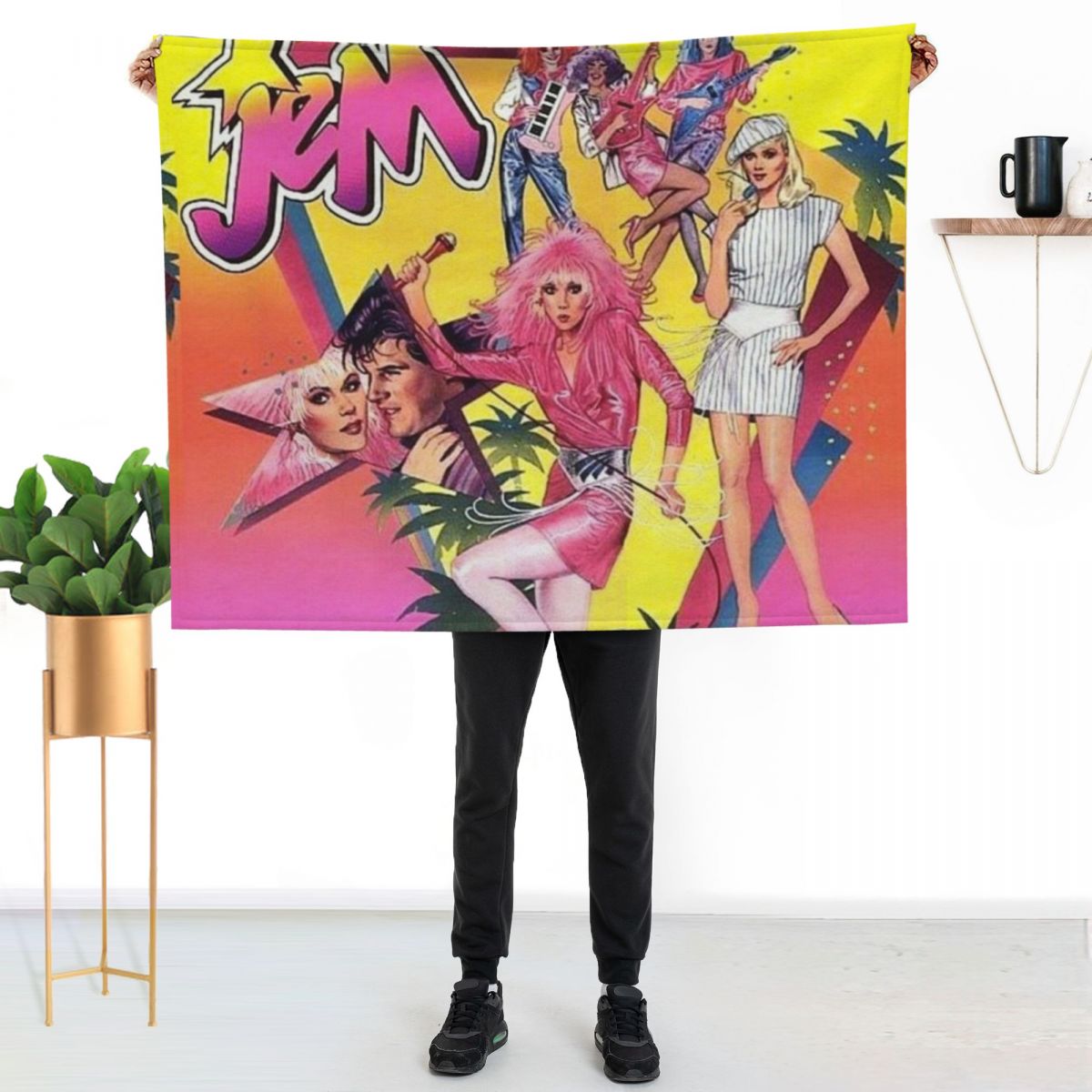 3D Printing Hologram - Jem and the holograms Throw Blanket