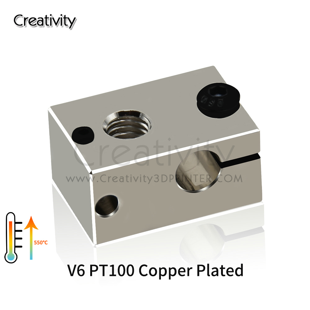 V6 PT100 Heater Block Plated C - 3D Printing Titanium incelemesi ve fiyatı