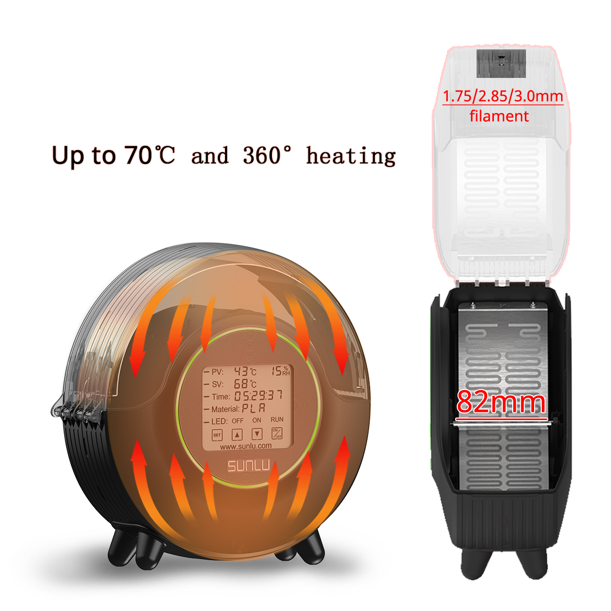 SUNLU S2 3D Filament Dryer Upg - 3D Printing Aluminium incelemesi ve fiyatı