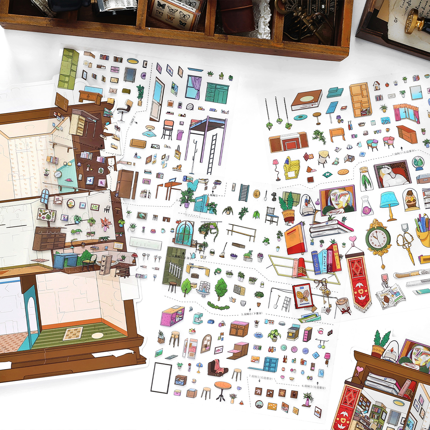 4 Sheets Cute Miniature Painti - 3D Printing Construction incelemesi ve fiyatı