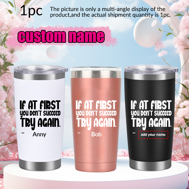1pc Customized Name 20oz Car C - 3D Printing Stainless Steel incelemesi ve fiyatı