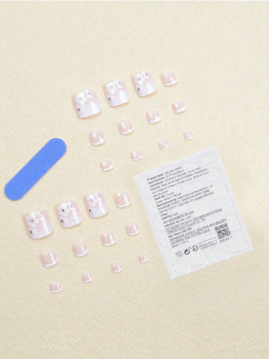 24pcs Short 3D French White Gr - 3D Printing File Free incelemesi ve fiyatı