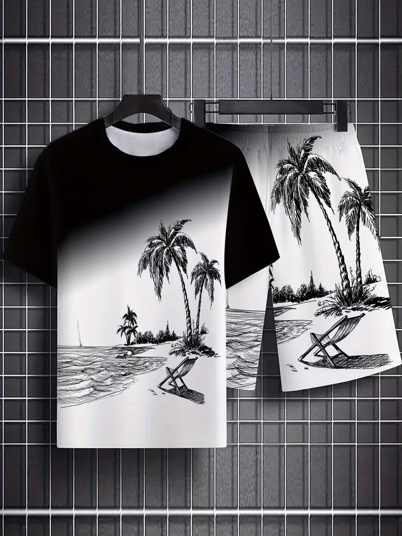 2026 Summer New Men's Short-Sl - 3D Printing Designing incelemesi ve fiyatı