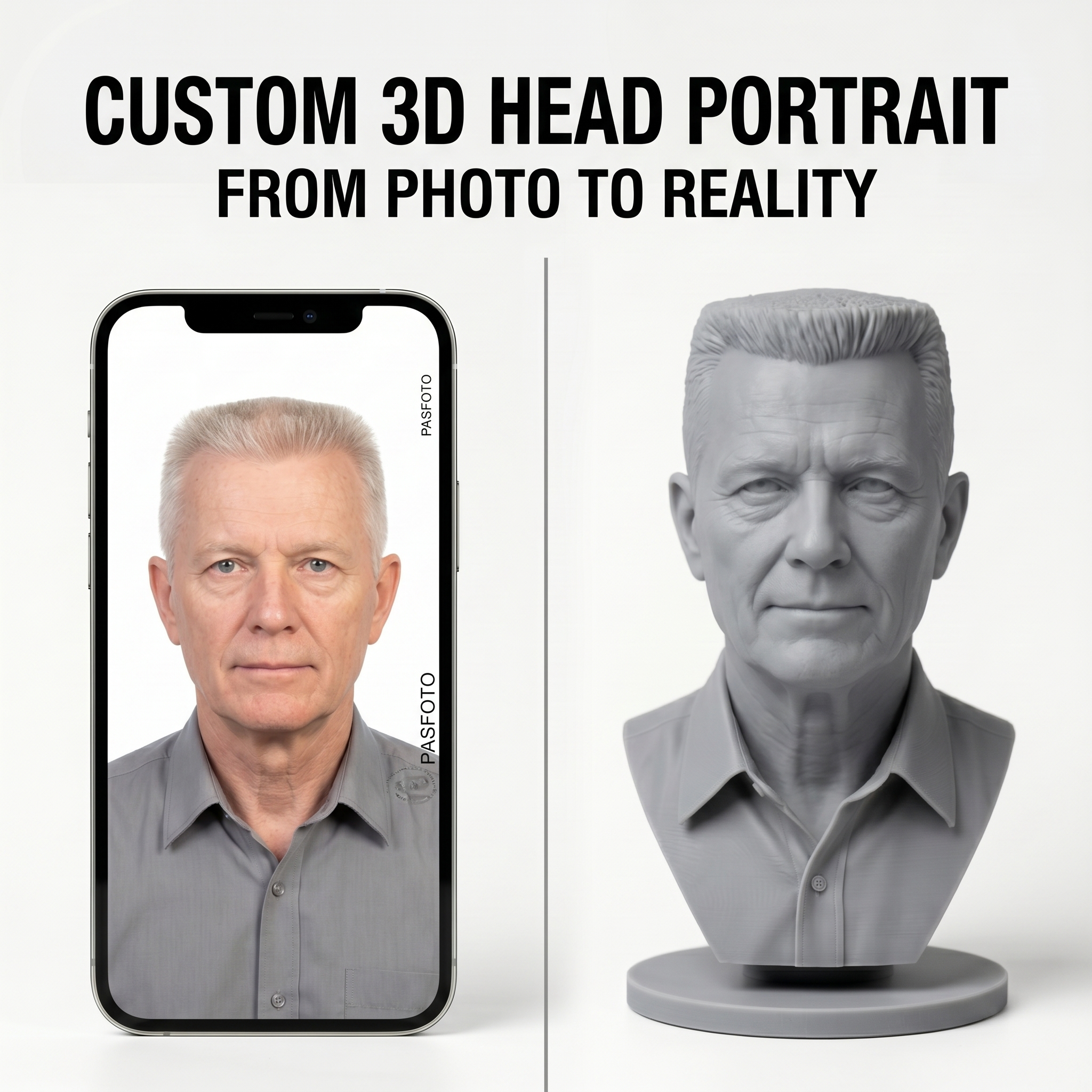 Personalized 3D Printed Bust F - 3D Printing Jobs incelemesi ve fiyatı