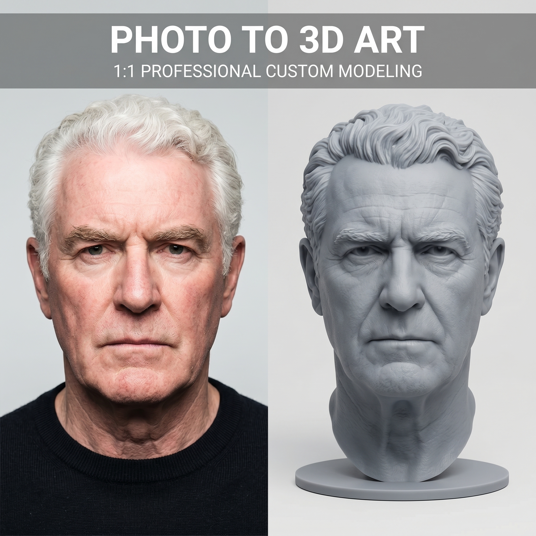 Personalized 3D Printed Bust F - 3D Printing Jobs incelemesi ve fiyatı