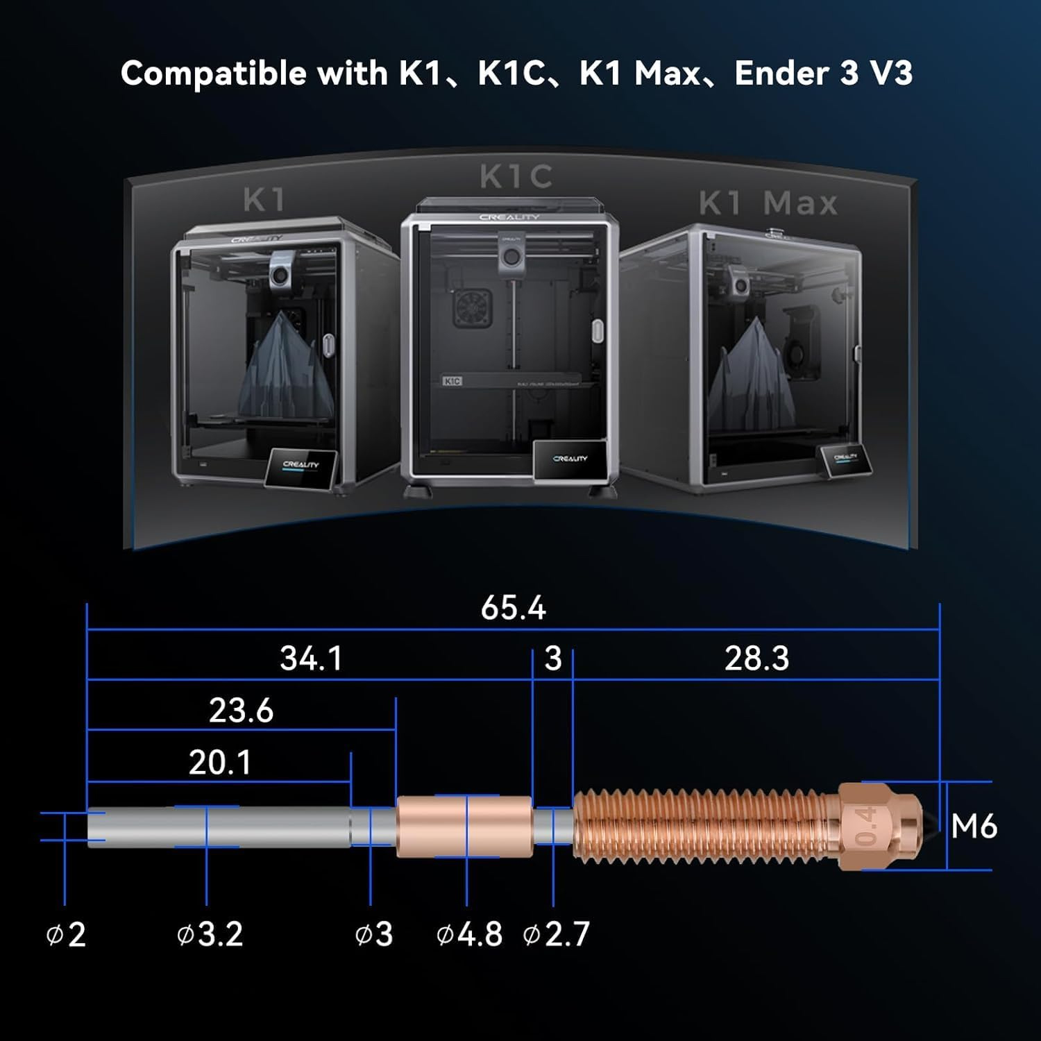 New Upgraded Nozzle for Creali - 3D Printing Titanium incelemesi ve fiyatı