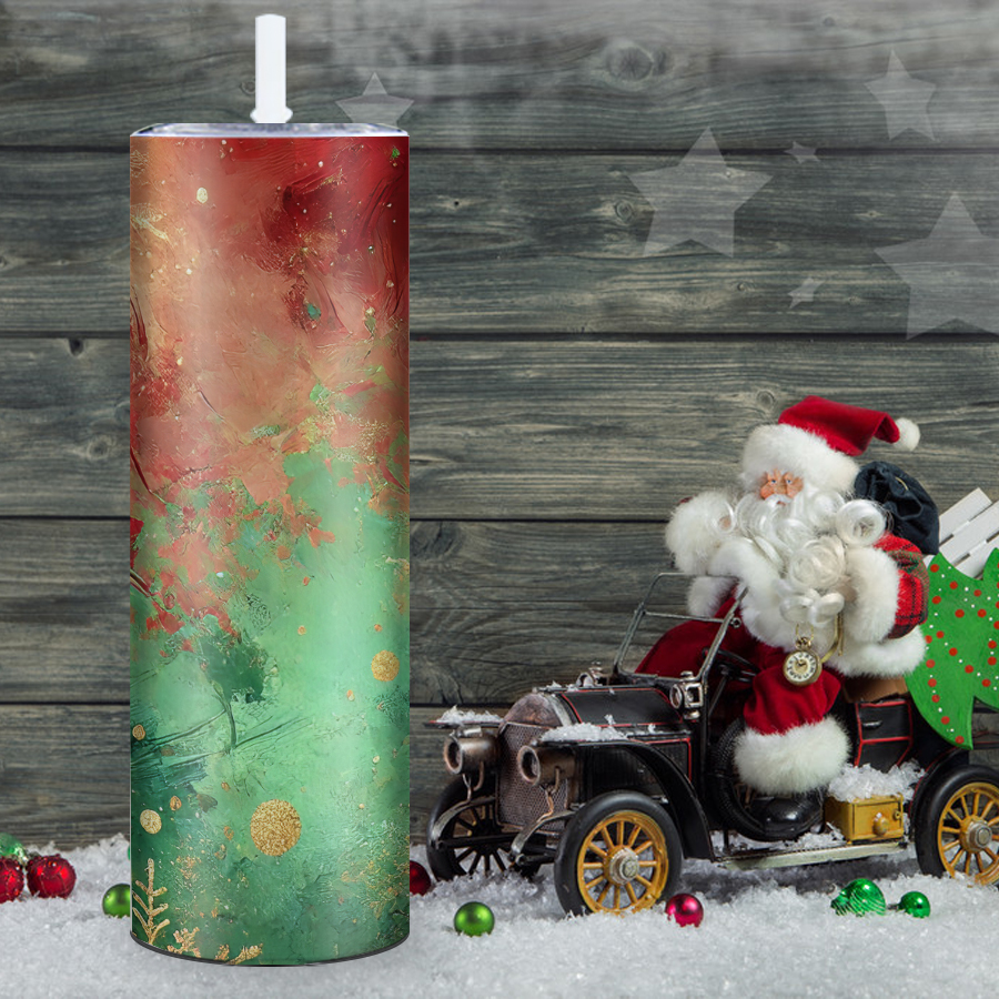 Colorful 1pc Christmas Coffee  - 3D Printing Stainless Steel incelemesi ve fiyatı
