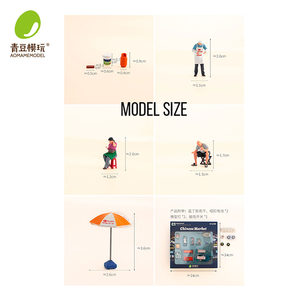 1/64 Night market s Model Kit- - 3D Printing Designing incelemesi ve fiyatı