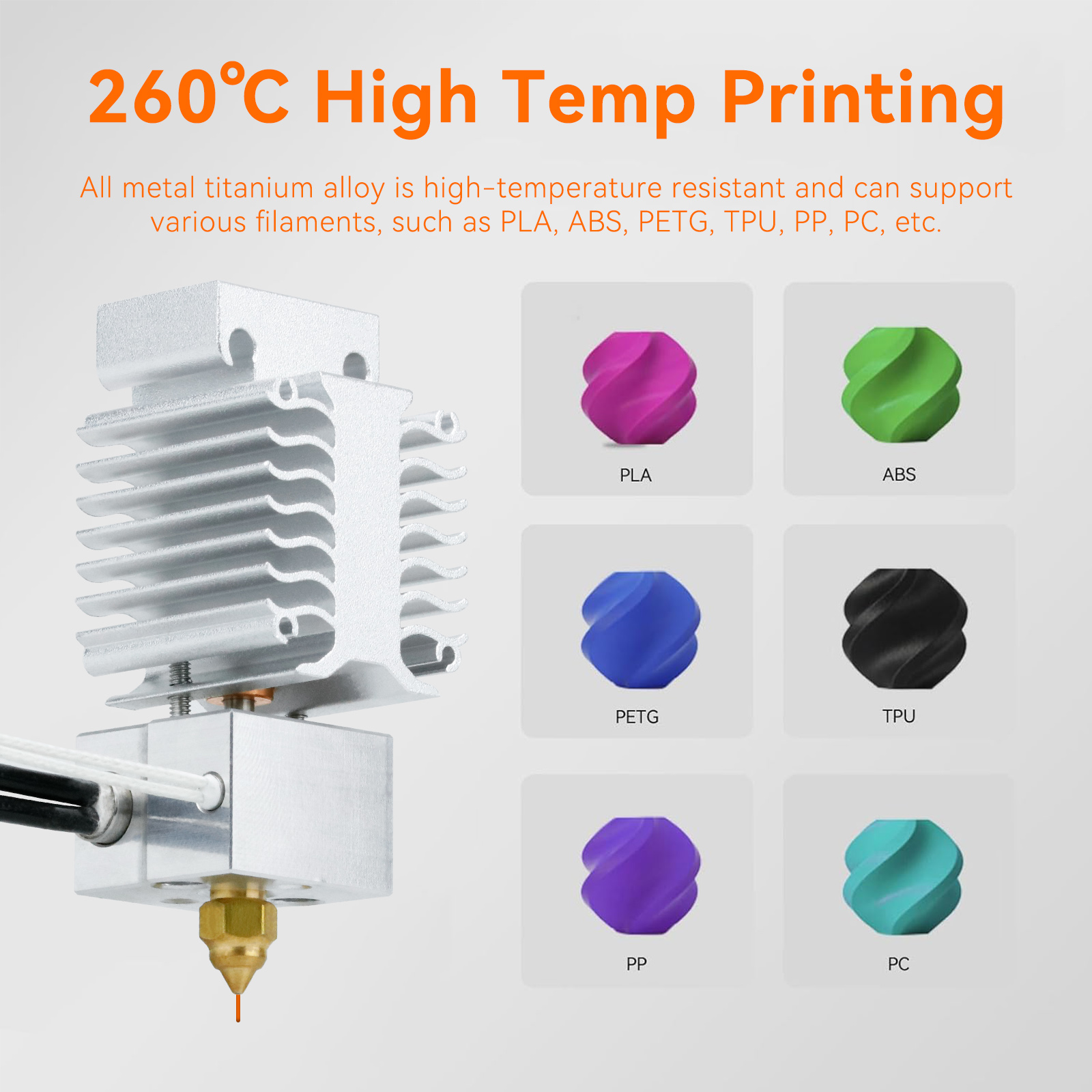 Hotend Kit For Ender 3 V3 SE T - 3D Printing Titanium incelemesi ve fiyatı