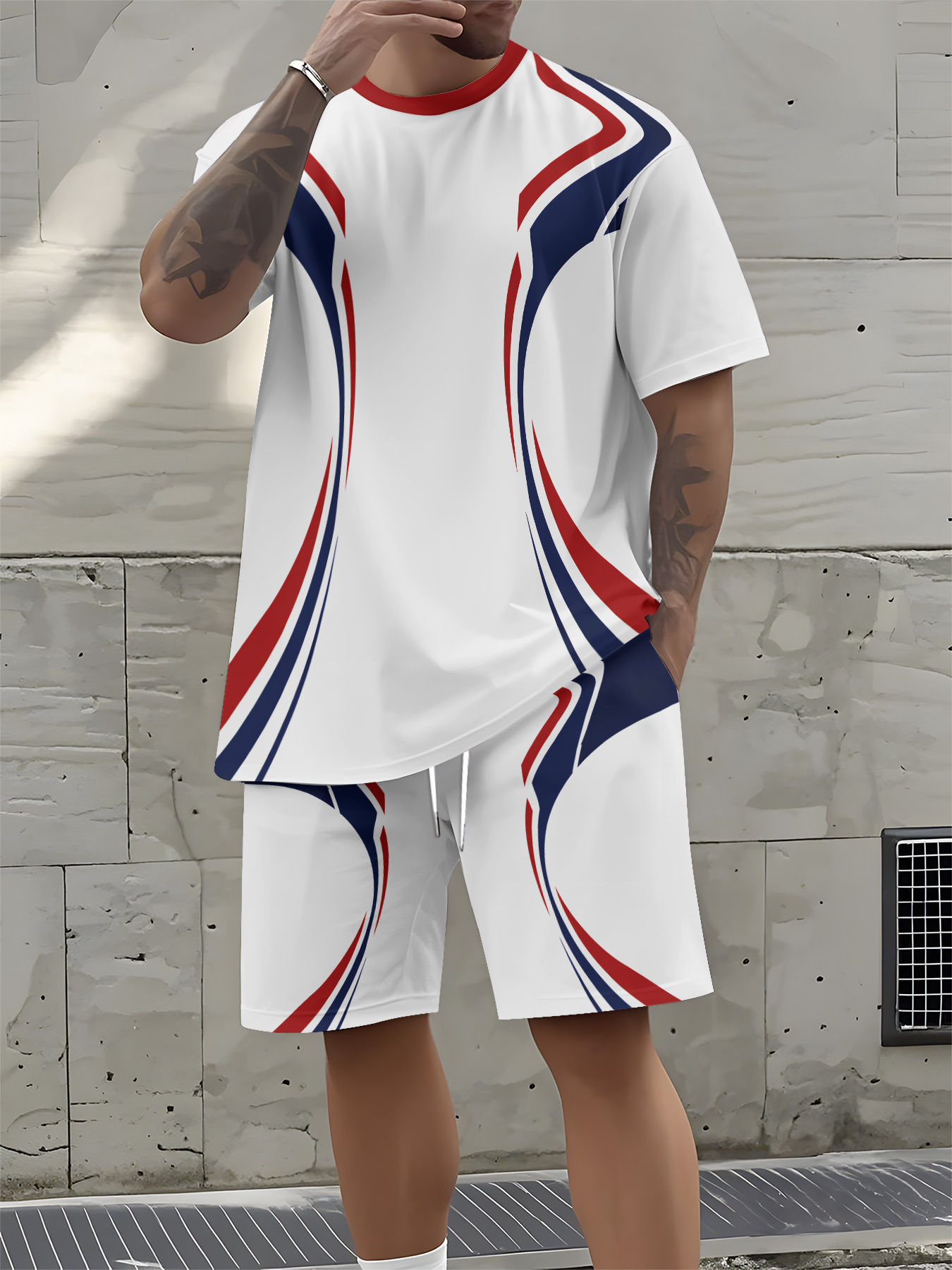 2026 Summer New Men's Short-Sl - 3D Printing Designing incelemesi ve fiyatı