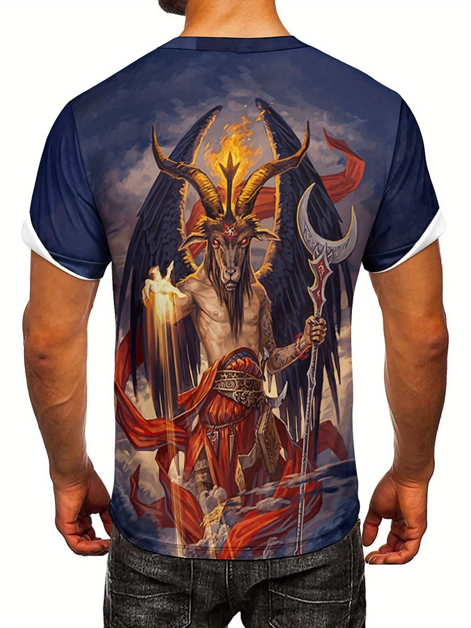 Men's 3D Demon Print T-Shirt | - 3D Printing Designing incelemesi ve fiyatı